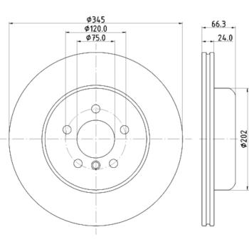 Hella Pagid 355132831 Disc Brake Rotor product image 1 of 1