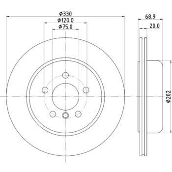 Hella Pagid 355132851 Disc Brake Rotor product image 1 of 1
