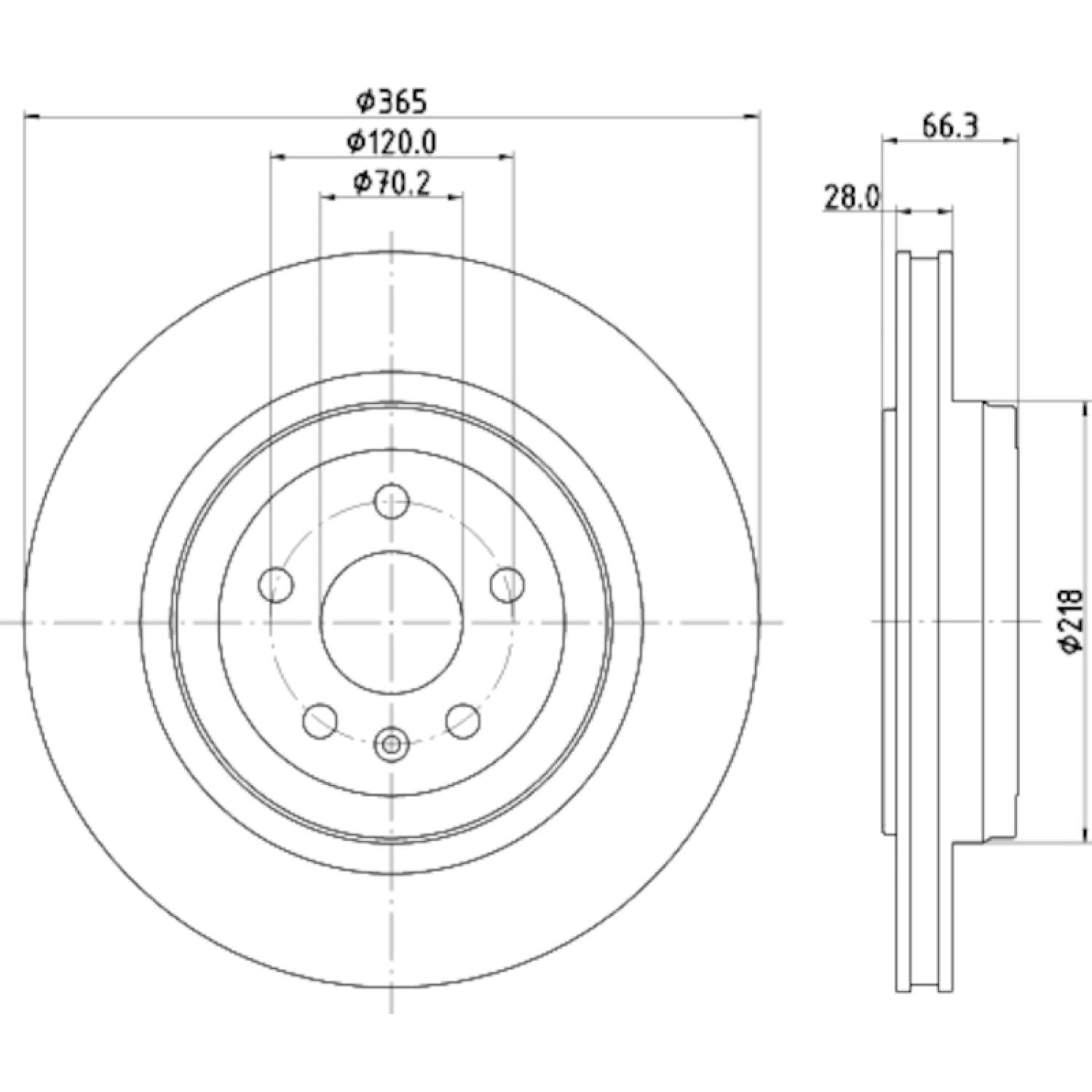 Hella Pagid 355132901 Disc Brake Rotor product image 1 of 1