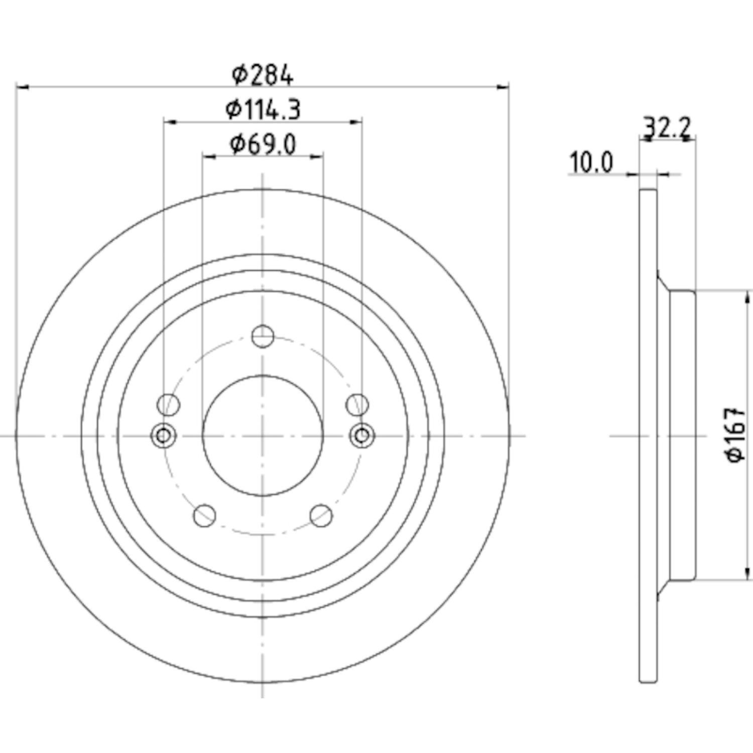 Hella Pagid 355132921 - Disc Brake Rotor Hella Pagid 355132921 Disc Brake Rotor product image 4 of 5