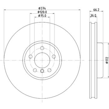 Hella Pagid 355132971 - Disc Brake Rotor Hella Pagid 355132971 Disc Brake Rotor product image 1 of 1