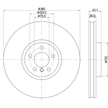 Hella Pagid 355132991 Disc Brake Rotor product image 1 of 1