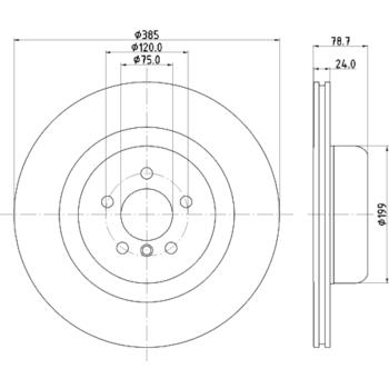 Hella Pagid 355133001 Disc Brake Rotor product image 1 of 1