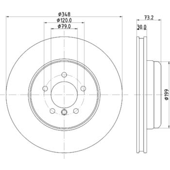 Hella Pagid 355133011 Disc Brake Rotor product image 1 of 1