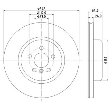 Hella Pagid 355133031 Disc Brake Rotor product image 1 of 1