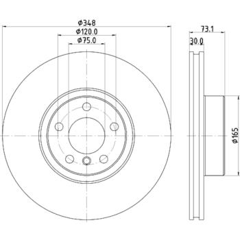 Hella Pagid 355133201 Disc Brake Rotor product image 1 of 1