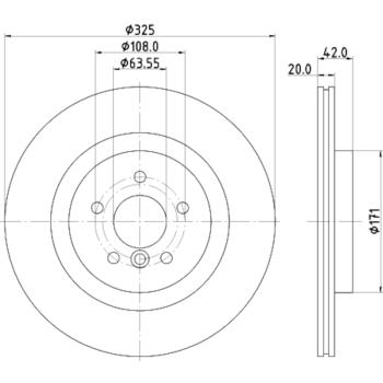 Hella Pagid 355133211 Disc Brake Rotor product image 4 of 4
