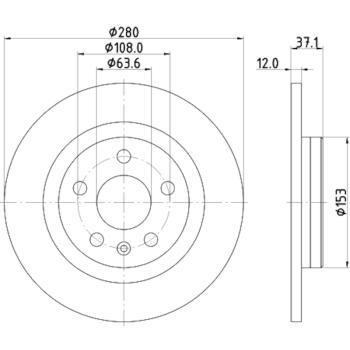 Hella Pagid 355133411 - Disc Brake Rotor Hella Pagid 355133411 Disc Brake Rotor product image 4 of 4