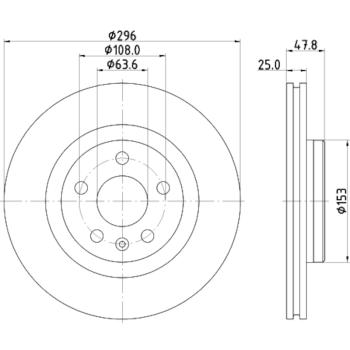Hella Pagid 355133441 Disc Brake Rotor product image 4 of 4