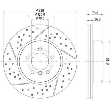 Hella Pagid 355133581 Disc Brake Rotor product image 1 of 1