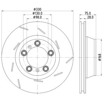 Hella Pagid 355133601 Disc Brake Rotor product image 1 of 1