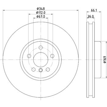 Hella Pagid 355133621 - Disc Brake Rotor Hella Pagid 355133621 Disc Brake Rotor product image 1 of 1