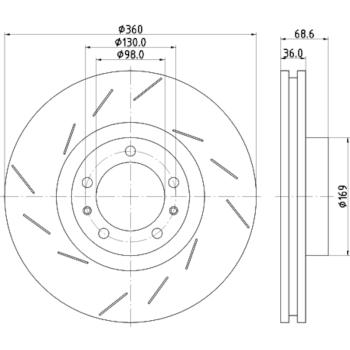 Hella Pagid 355133631 Disc Brake Rotor product image 4 of 4