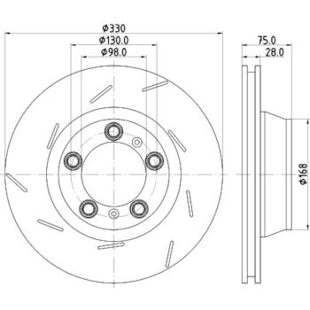 Hella Pagid 355133671 Disc Brake Rotor product image 1 of 1