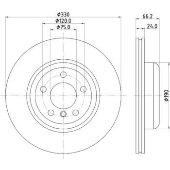 Hella Pagid 355133711 - Disc Brake Rotor Hella Pagid 355133711 Disc Brake Rotor product image 4 of 4
