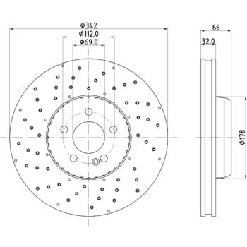 Hella Pagid 355134462 Disc Brake Rotor product image 1 of 1