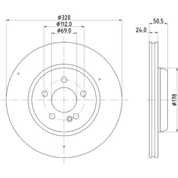 Hella Pagid 355134522 Disc Brake Rotor product image 1 of 1