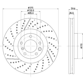 Hella Pagid 355134542 Disc Brake Rotor product image 1 of 1