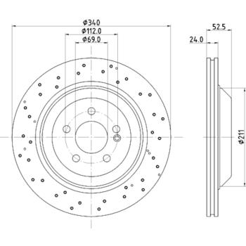 Hella Pagid 355134552 Disc Brake Rotor product image 1 of 1