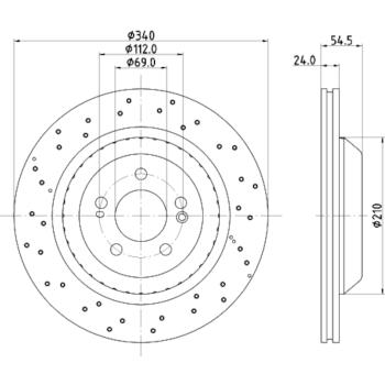 Hella Pagid 355134582 Disc Brake Rotor product image 1 of 1