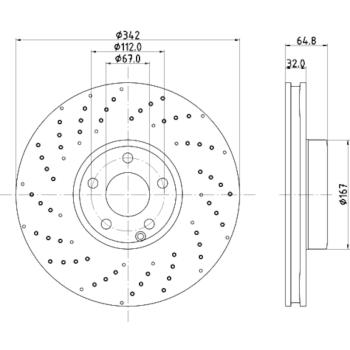 Hella Pagid 355134592 Disc Brake Rotor product image 1 of 1