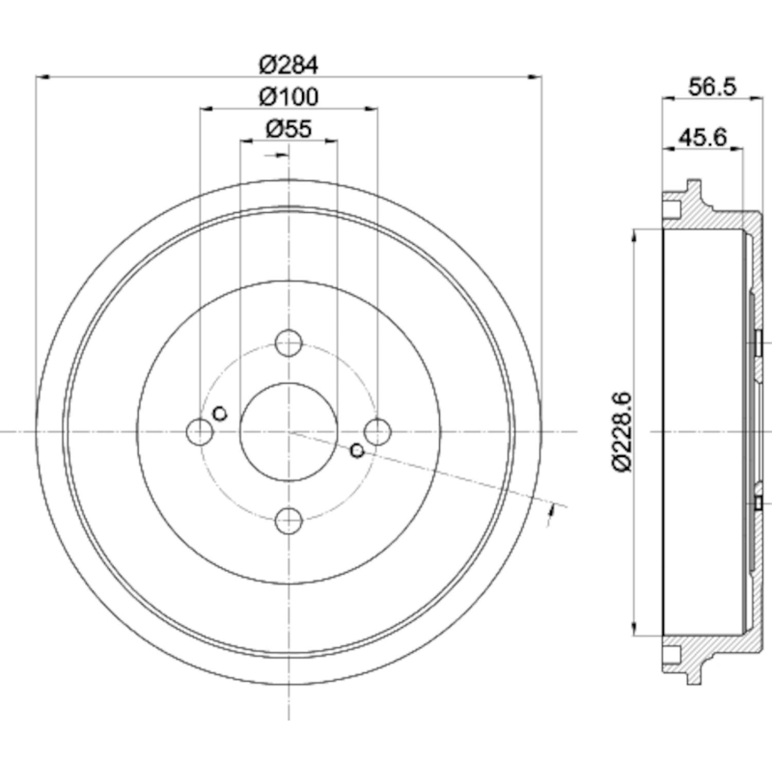 Hella Pagid 355302711 - Brake Drum Hella Pagid 355302711 Brake Drum product image 3 of 4
