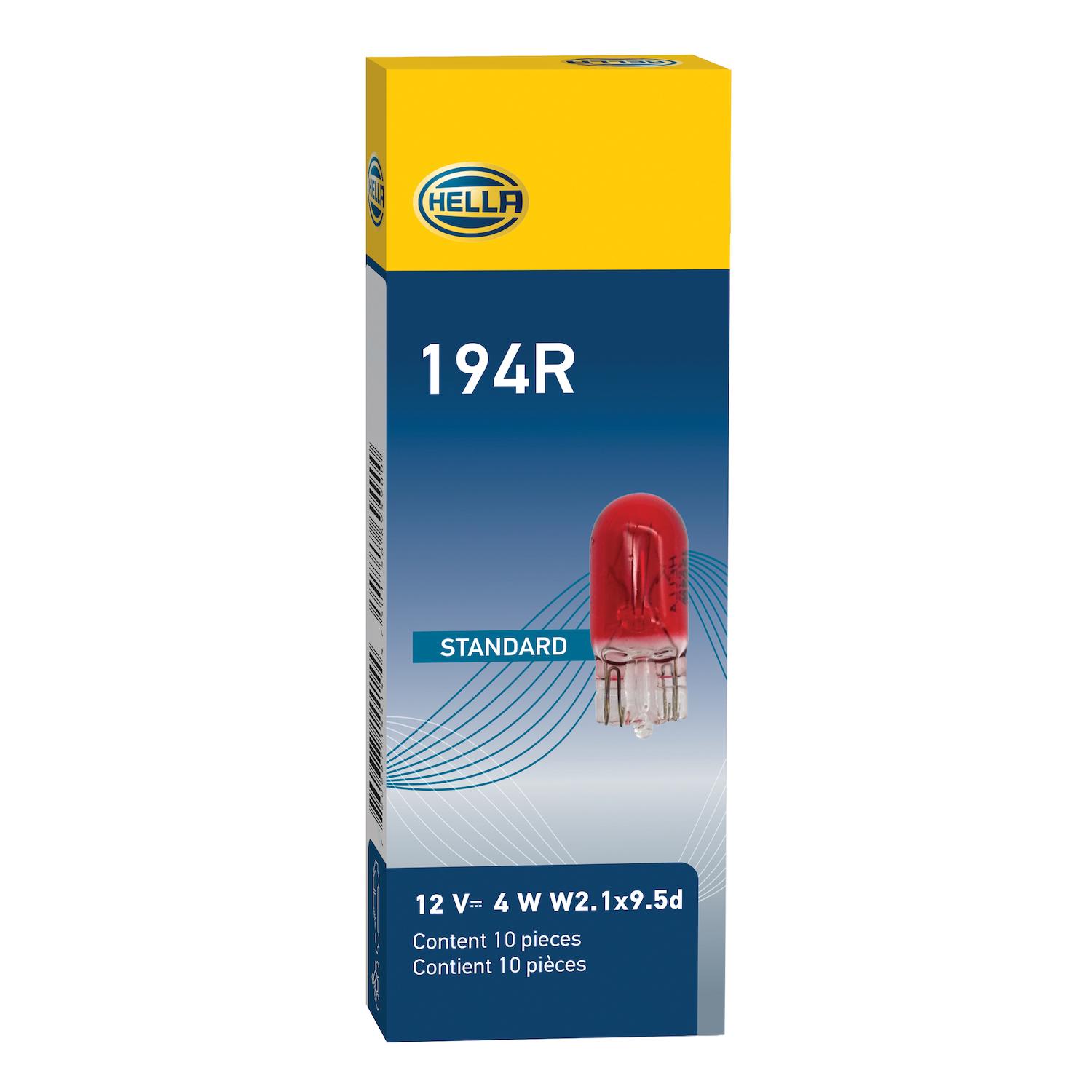 HELLA 194R - Multi Purpose Light Bulb HELLA 194R Instrument Panel Light Bulb product image 3 of 3