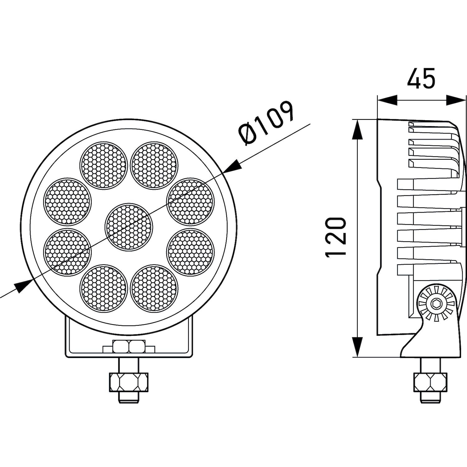 HELLA 357113002 Vehicle Work Lamp product image 2 of 3