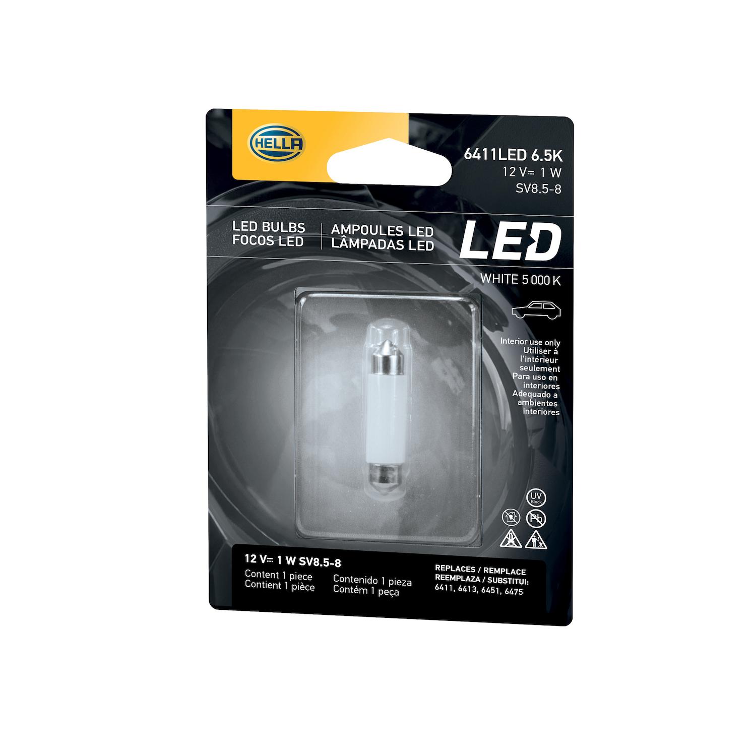 HELLA 6411LED6.5K - Multi Purpose Light Bulb HELLA 6411LED6.5K Courtesy Light Bulb product image 2 of 2