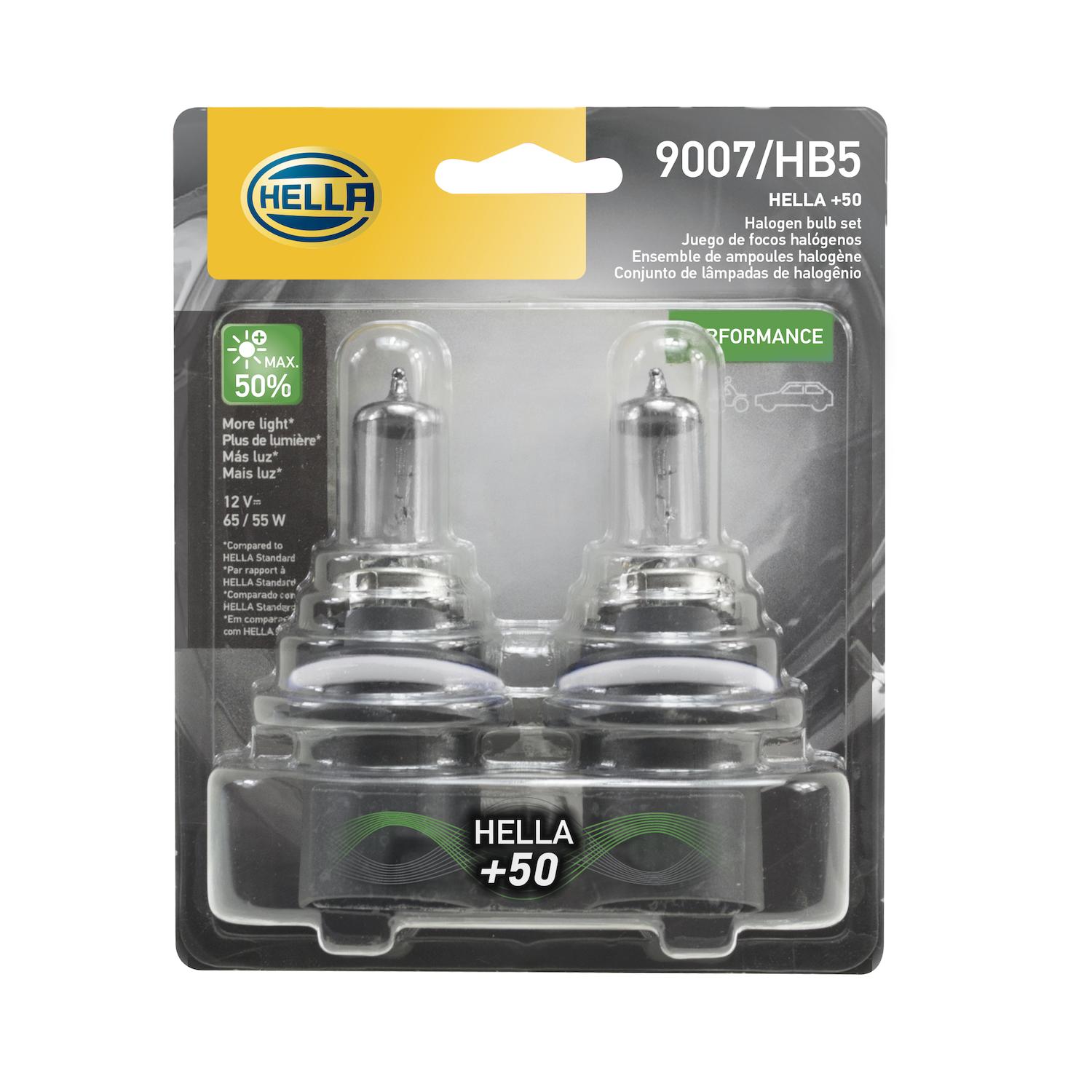 HELLA 9007P50TB - Multi Purpose Light Bulb HELLA 9007P50TB Daytime Running Light Bulb product image 2 of 2