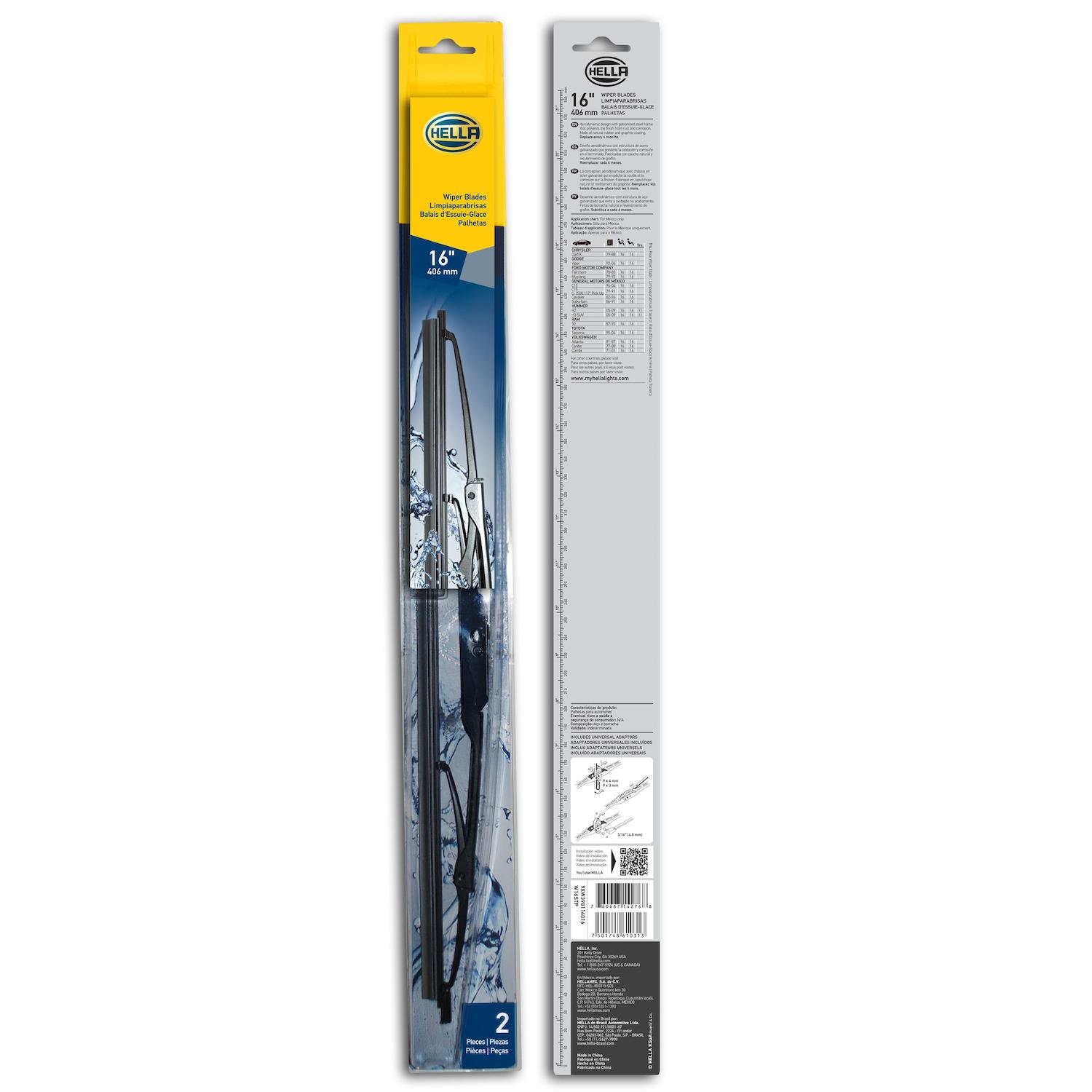 HELLA 9XW398114016 - Windshield Wiper Blade HELLA 9XW398114016 Windshield Wiper Blade product image 3 of 3