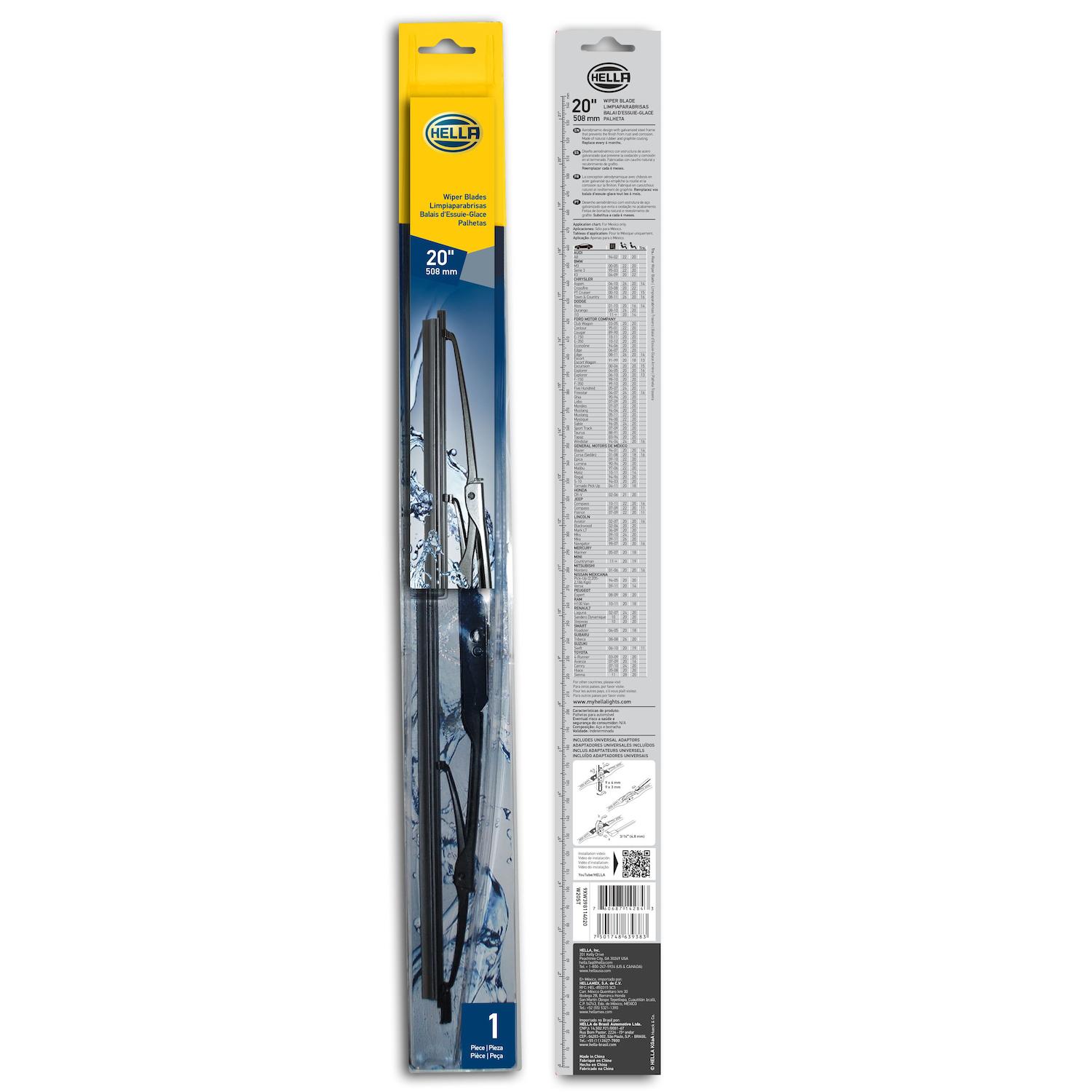 HELLA 9XW398114020 - Windshield Wiper Blade HELLA 9XW398114020 Windshield Wiper Blade product image 3 of 3