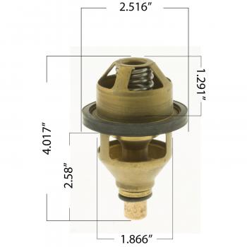 MotoRad 405480 Engine Coolant Thermostat product image 3 of 5