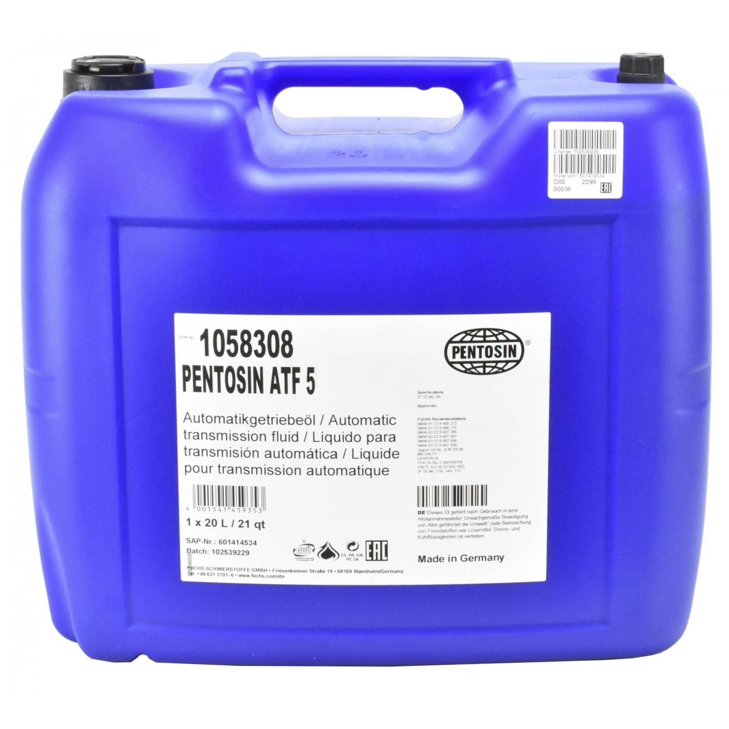 Pentosin 1058308 - Auto Trans Fluid Pentosin 1058308 Auto Trans Fluid product image 3 of 6