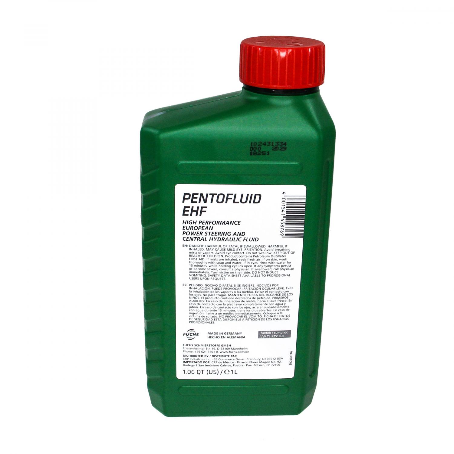 Pentosin 1405115 - Hydraulic System Fluid Pentosin 1405115 Convertible Top Hydraulic Pump Fluid product image 1 of 6