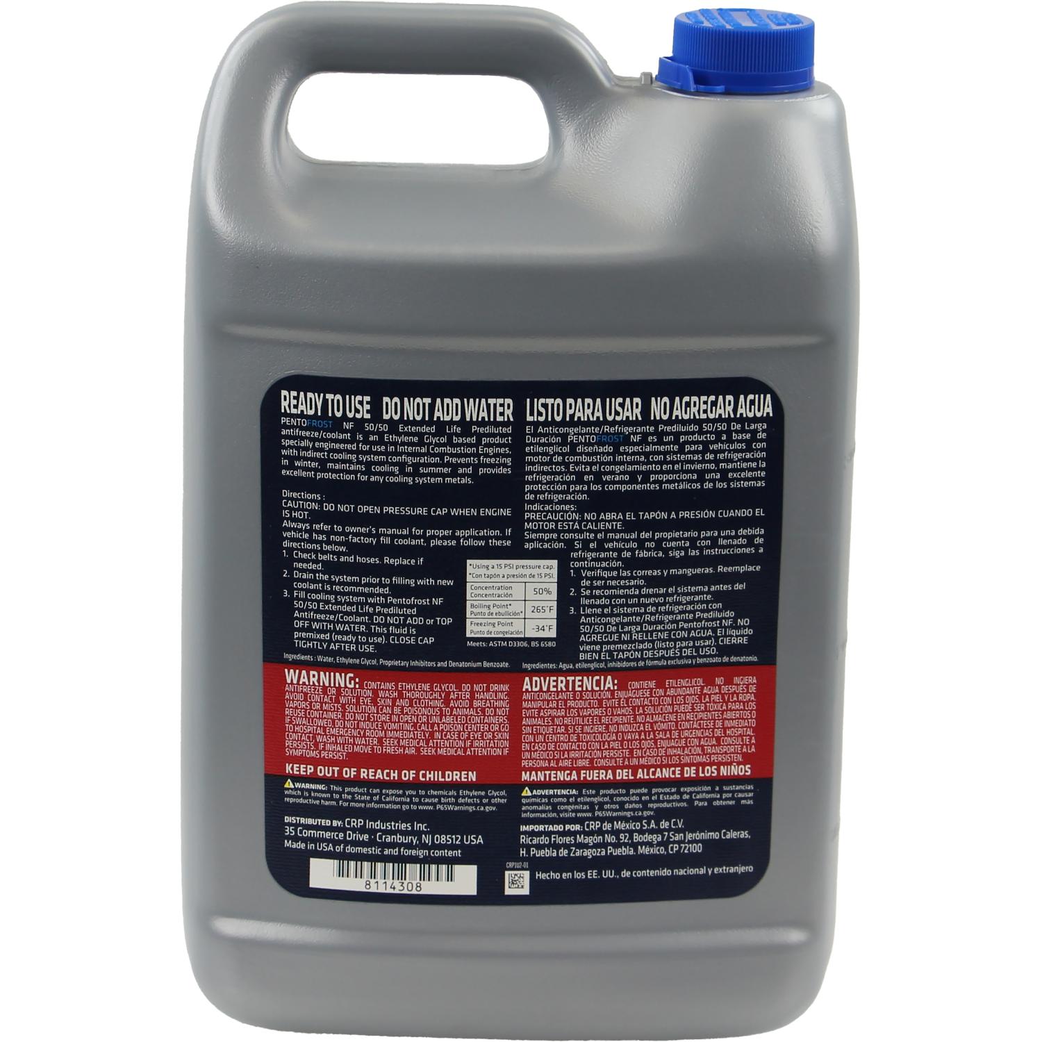 Pentosin 8114308 - Engine Coolant / Antifreeze Pentosin 8114308 Antifreeze Coolant product image 2 of 7