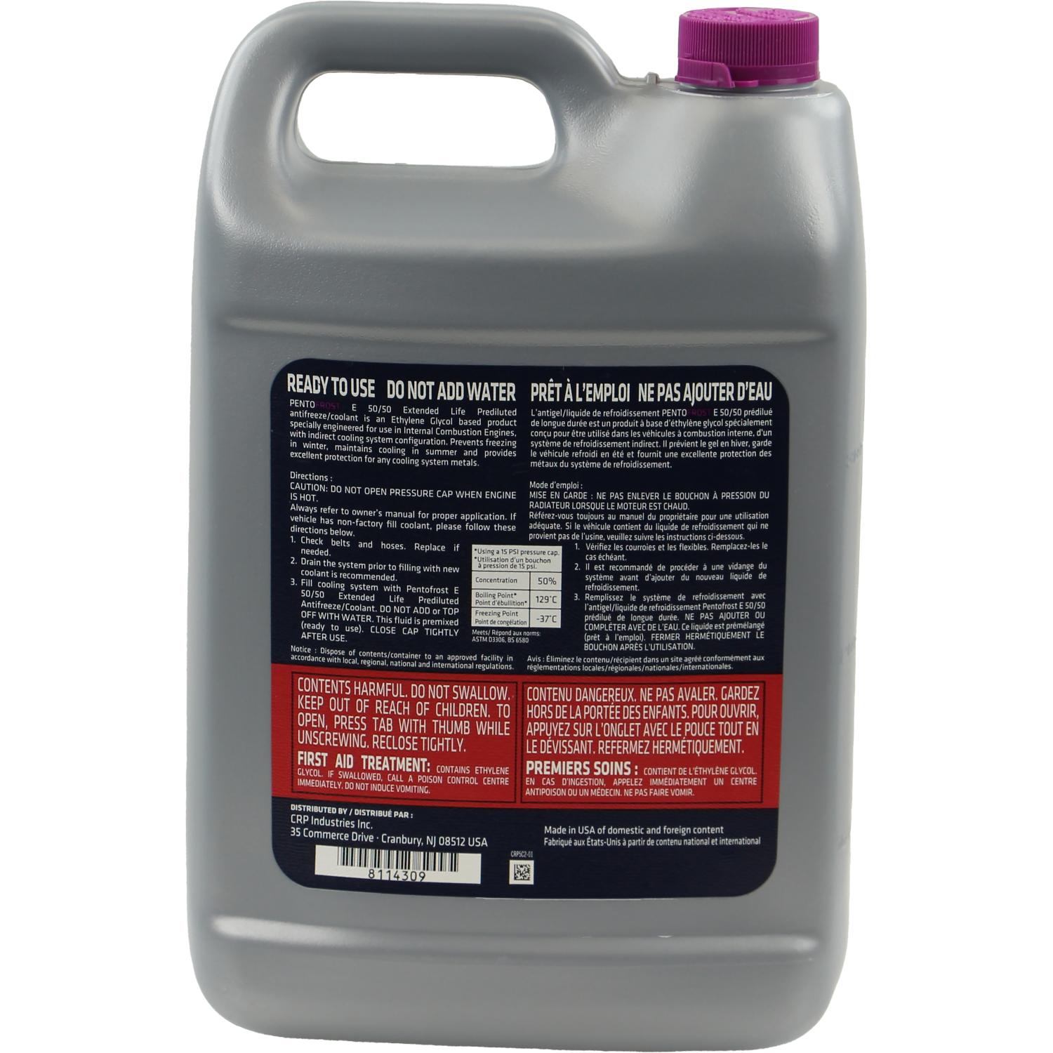 Pentosin 8114309 - Engine Coolant / Antifreeze Pentosin 8114309 Antifreeze Coolant product image 1 of 6