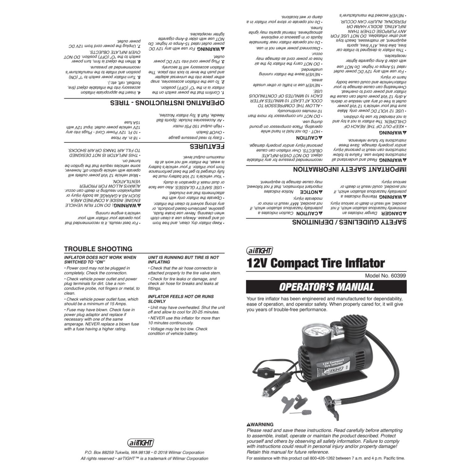 Performance Tool 60399 Tire Inflator product image 4 of 5