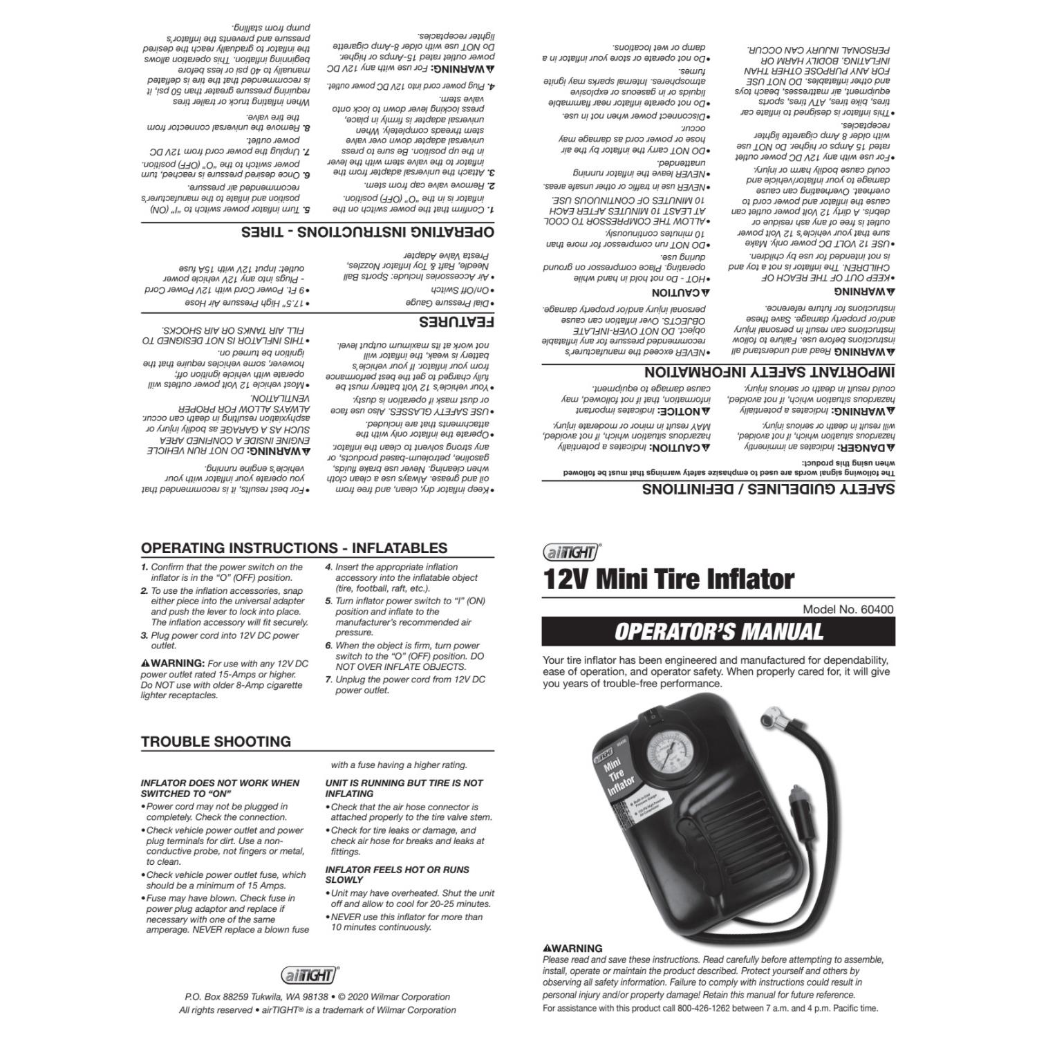 Performance Tool 60400 Tire Inflator product image 4 of 5