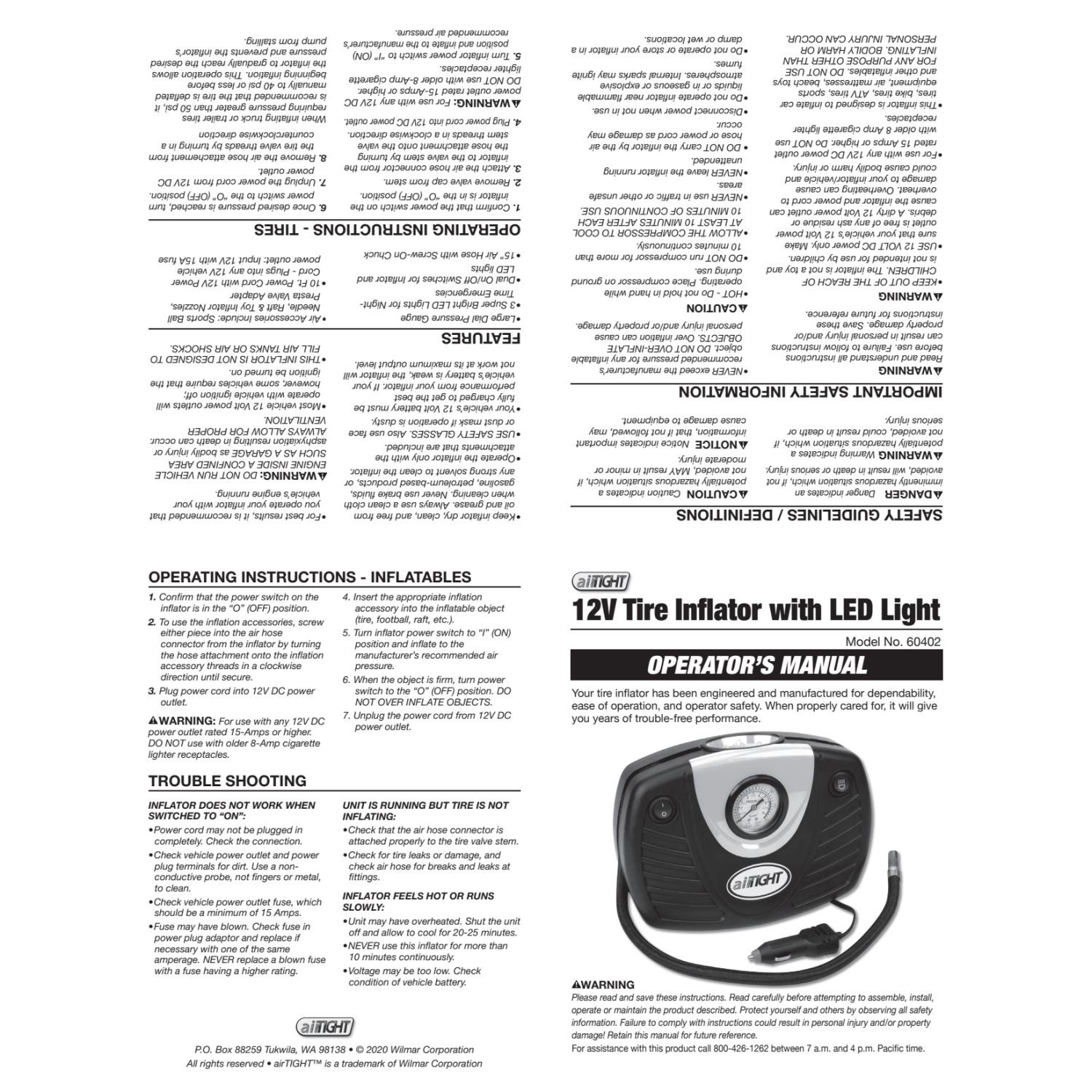 Performance Tool 60402 Tire Inflator product image 3 of 4