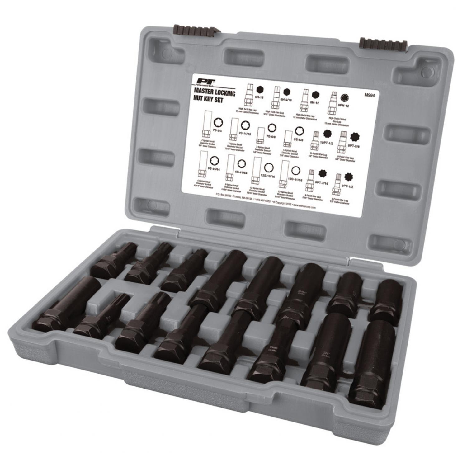 Performance Tool M994 Locking Lug Nut Master Key Set product image 1 of 11