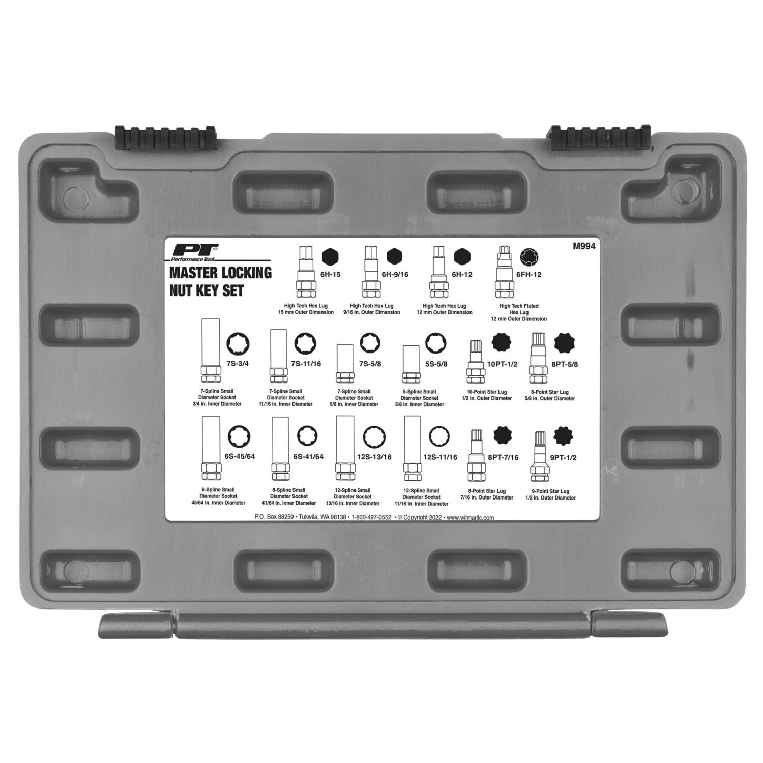 Performance Tool M994 Locking Lug Nut Master Key Set product image 10 of 11