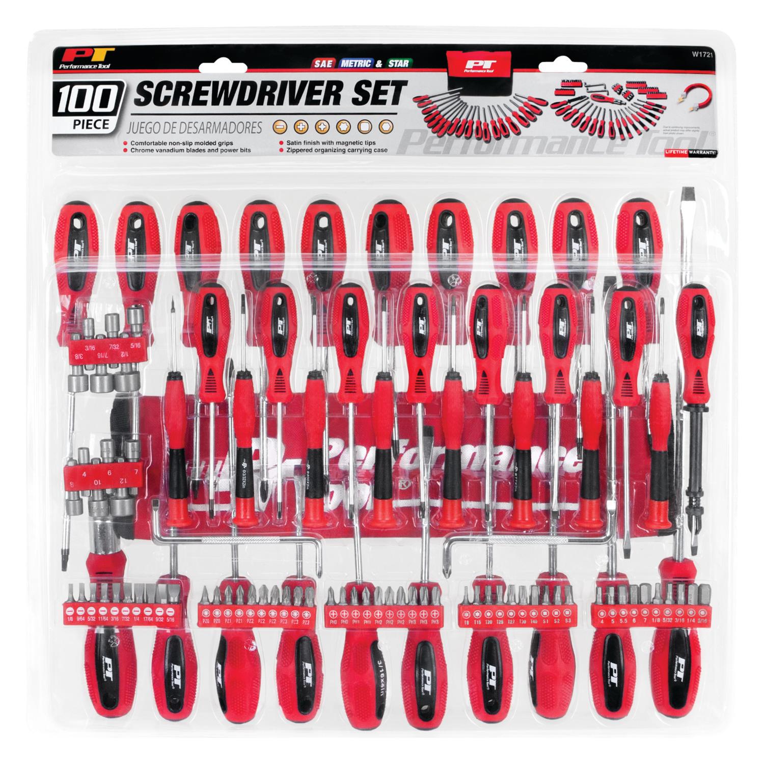 Performance Tool W1721 Screwdriver Set product image 1 of 8