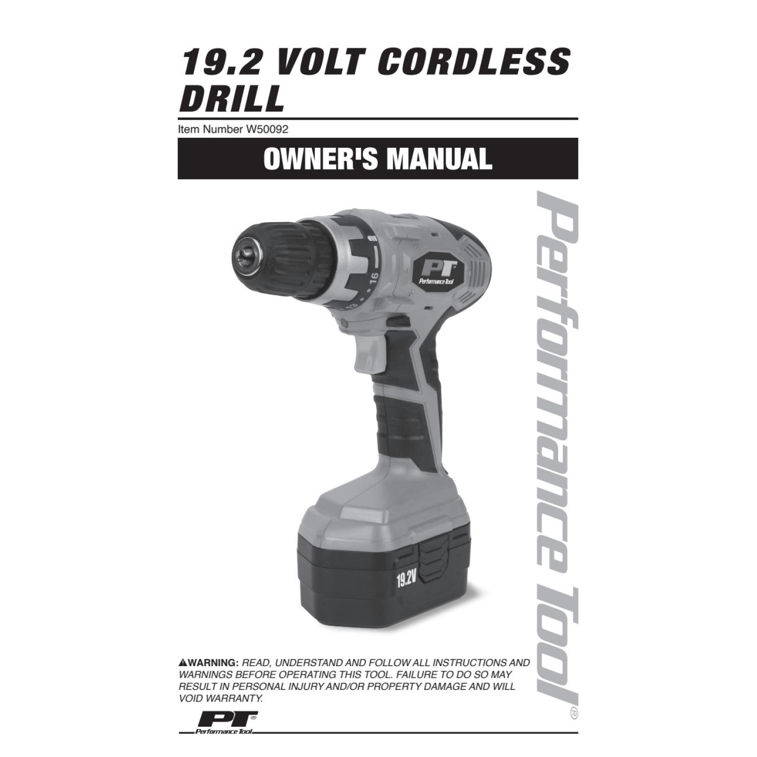 Performance Tool W50092 Cordless Drill product image 7 of 8