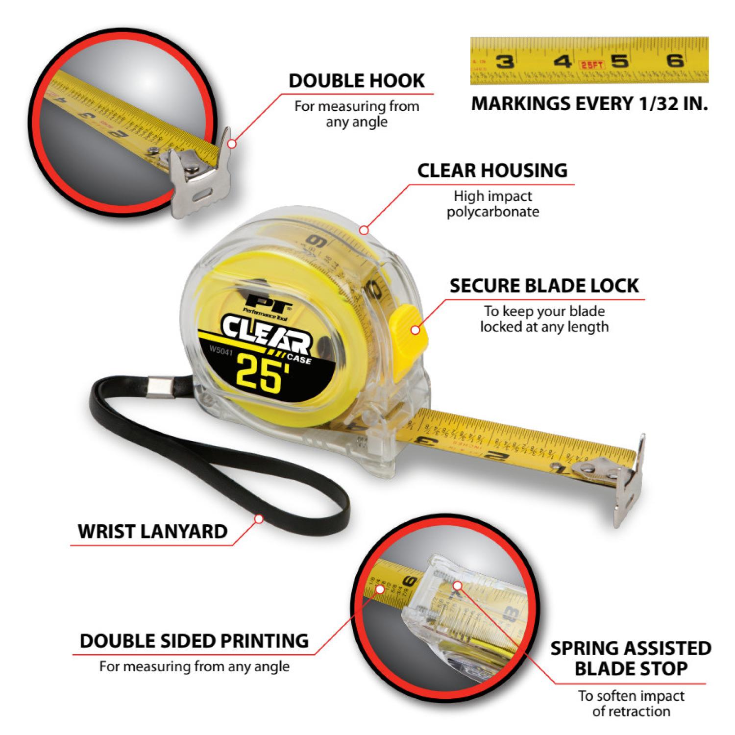 Performance Tool W5041 tape measure product image 3 of 6