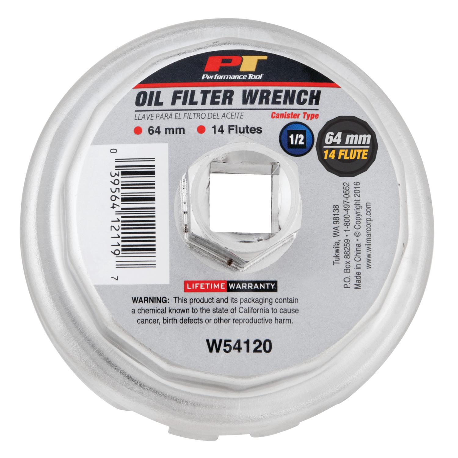 Performance Tool W54120 Oil Filter Wrench product image 1 of 3