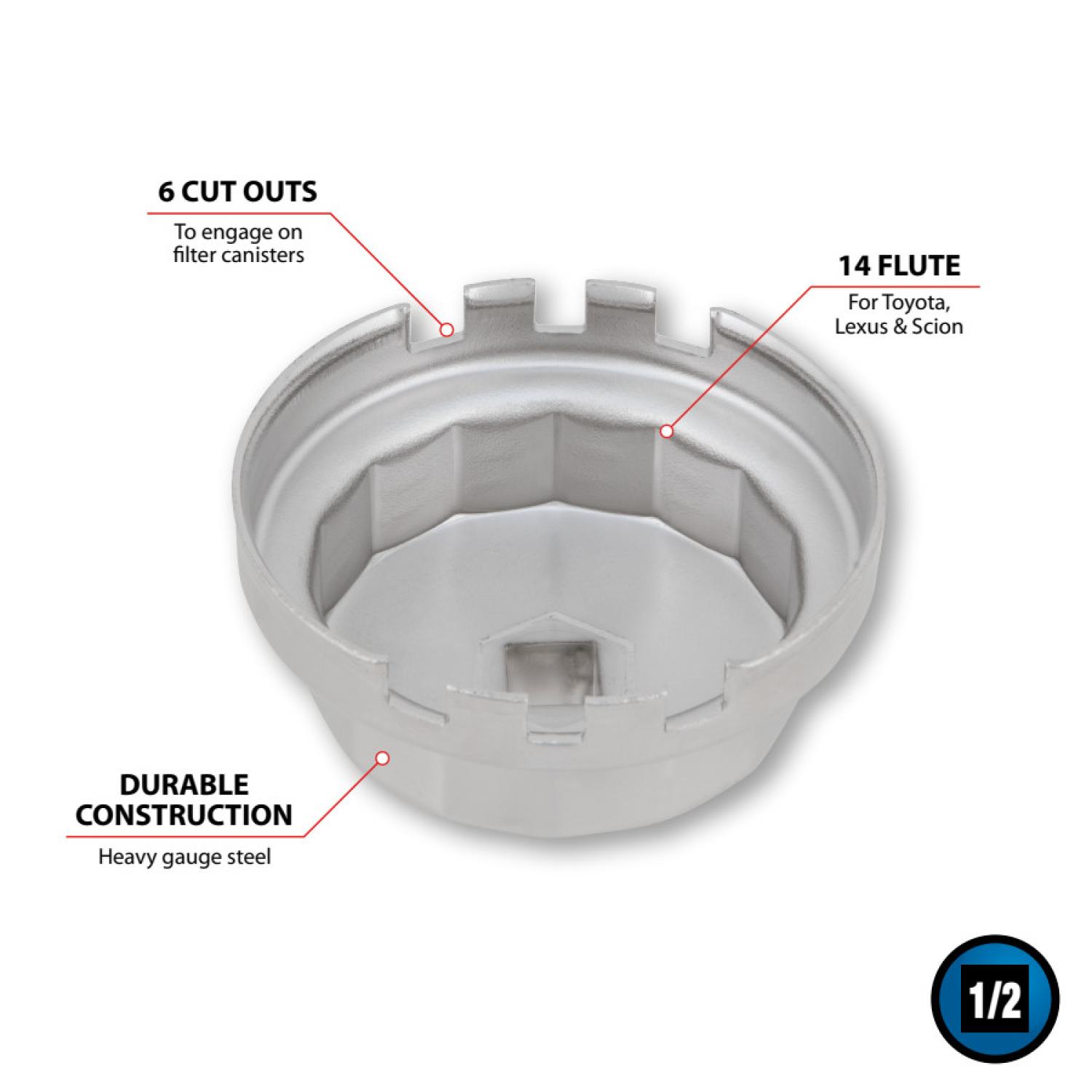 Performance Tool W54120 Oil Filter Wrench product image 2 of 3