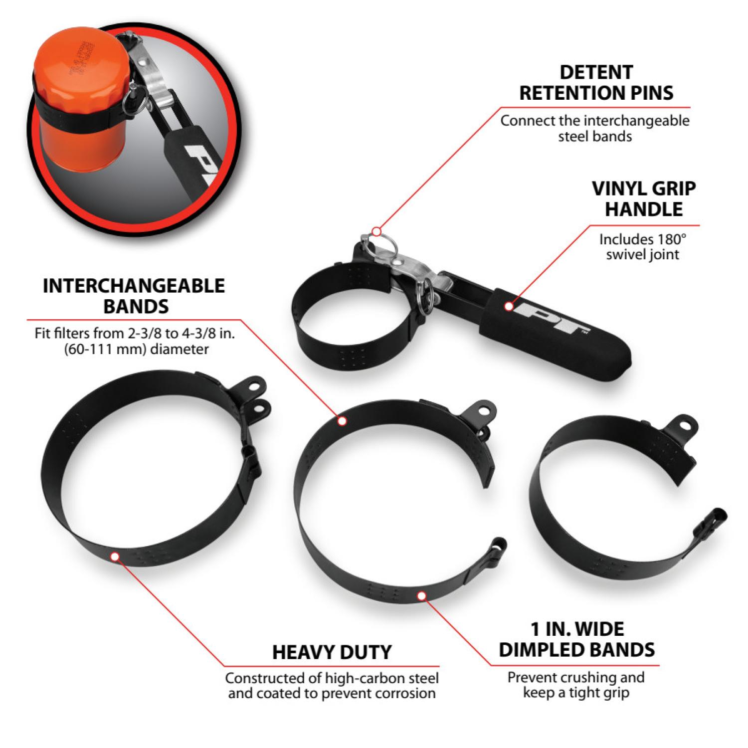 Performance Tool W54132 Oil Filter Wrench product image 2 of 7
