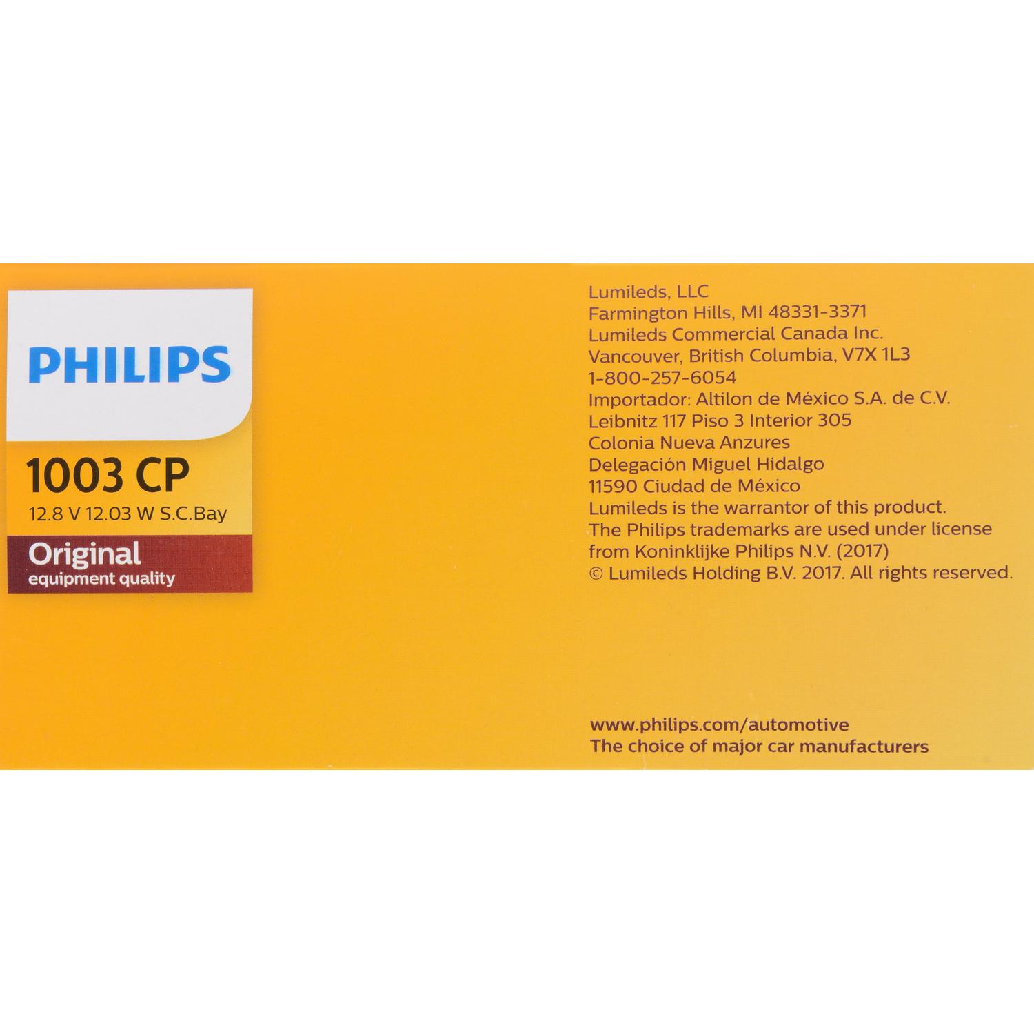Philips 1003CP - Center High Mount Stop Light Bulb Philips 1003CP Back Up Light Bulb product image 6 of 10