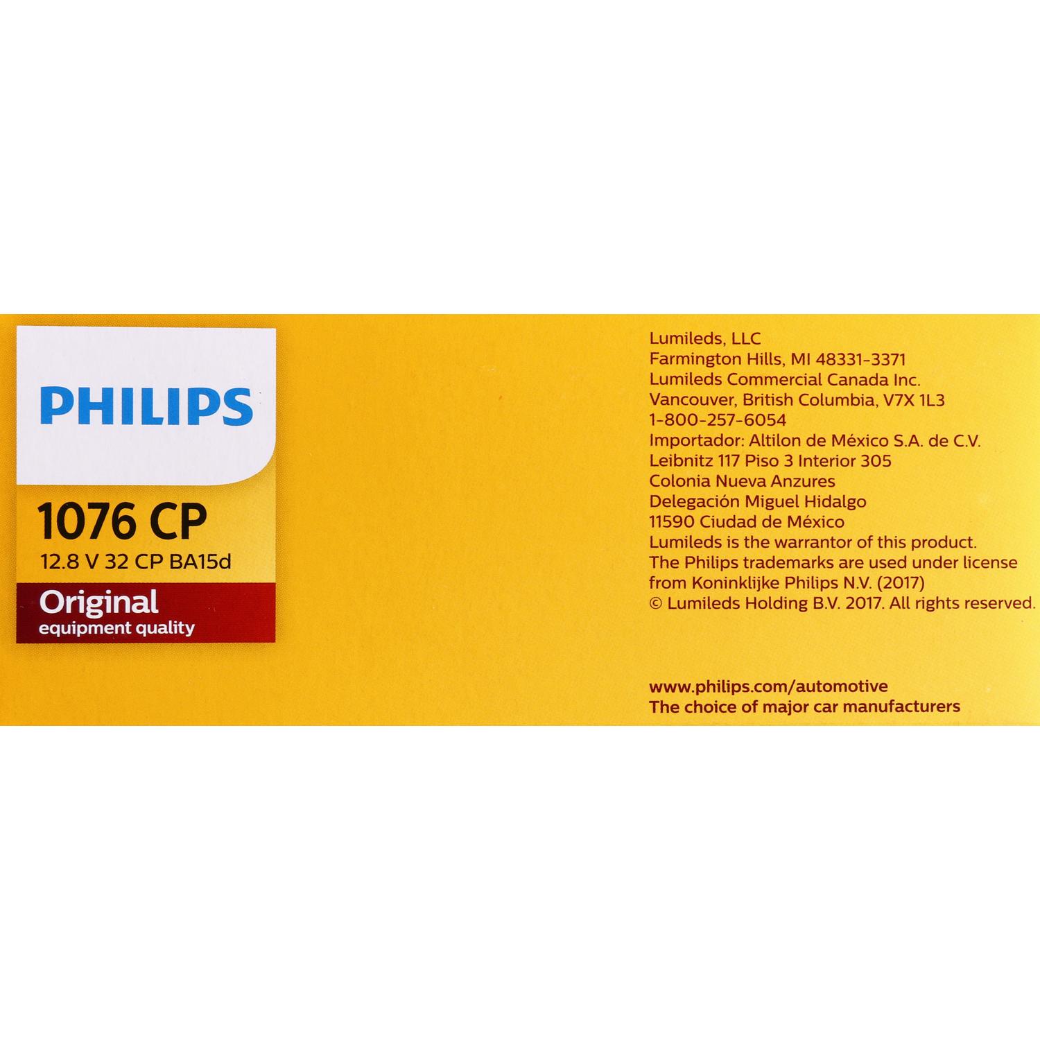 Philips 1076CP - Luggage Compartment Light Bulb Philips 1076CP Back Up Light Bulb product image 6 of 10